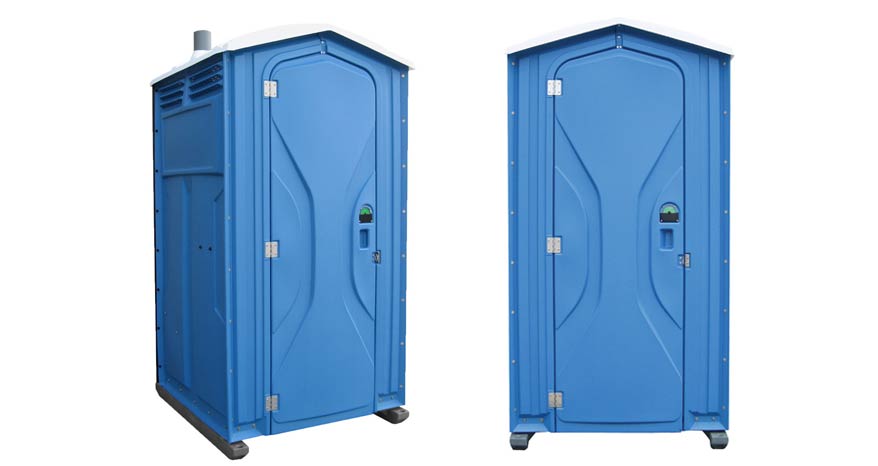 Long-term porta potty units on site in Hampton, Virginia